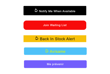 Notify Me button design